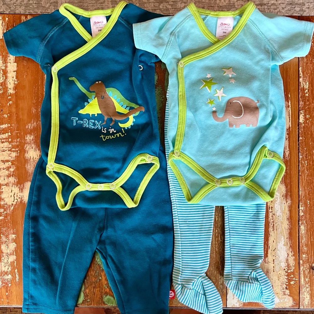 Adorable Like New Baby Zutano Four Piece Bundle Size 3M